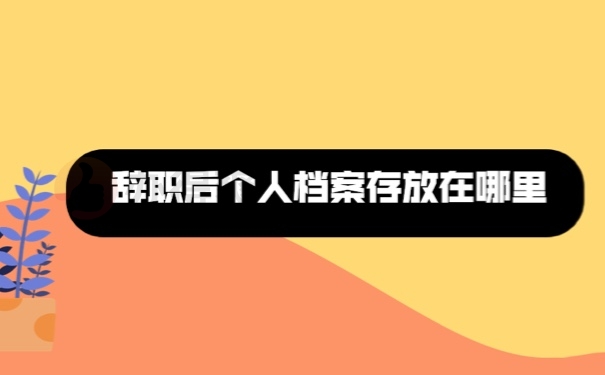 辞职后个人档案存放在哪里呢？
