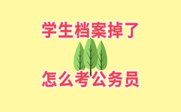 档案掉了怎么考公务员