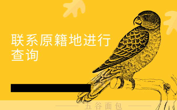 联系原籍地进行查询