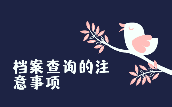 档案查询的注意事项
