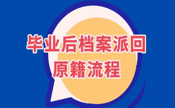 档案派回原籍流程