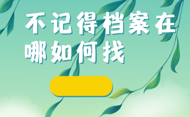 怎么知道档案去向？