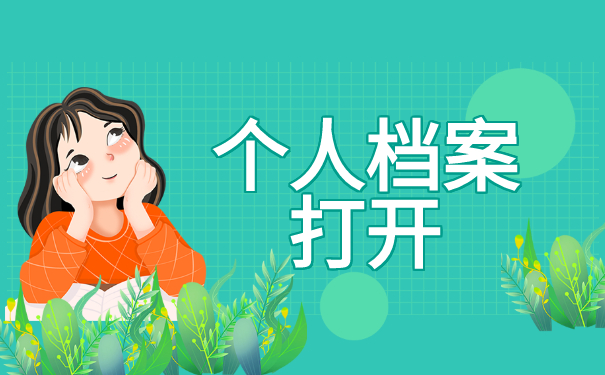 个人档案打开