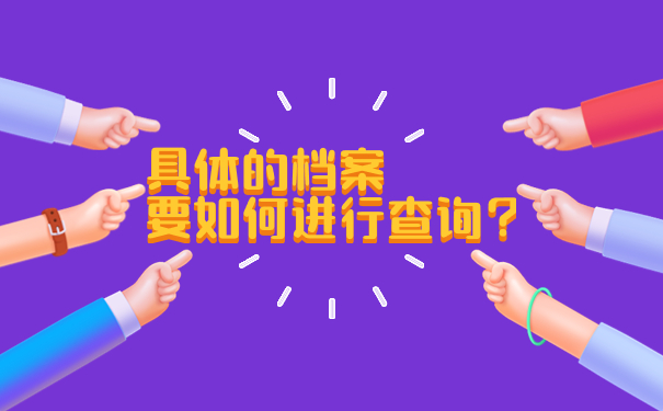 具体的档案要如何进行查询？
