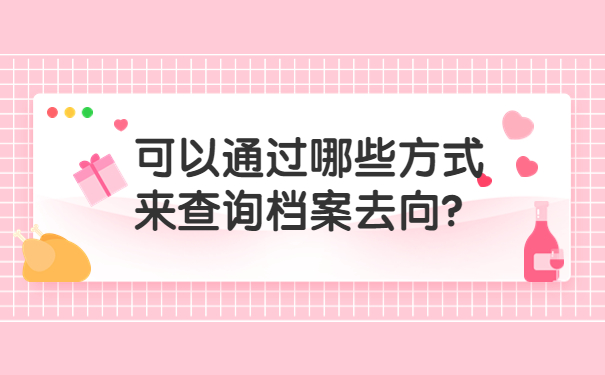 可以通过哪些方式来查询档案去向？