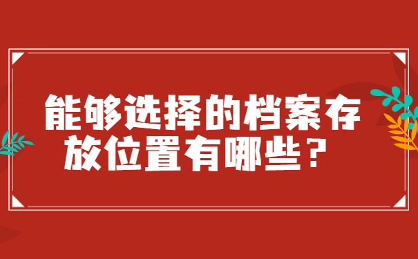 能够选择的档案存放位置有哪些？