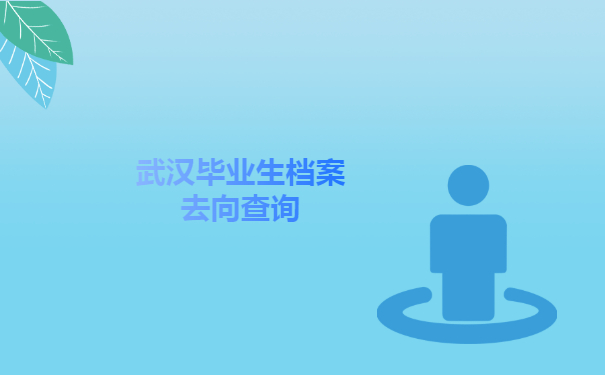 最新武汉毕业生档案去向查询系统