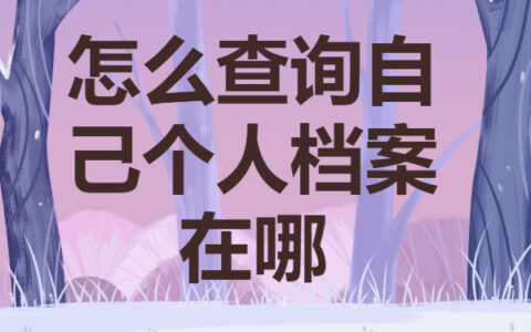 怎么查询自己个人档案在哪？档案一般都有哪些去向？