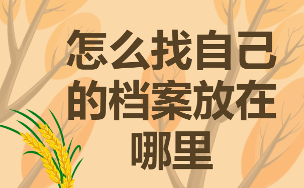 怎么找自己的档案放在哪里？