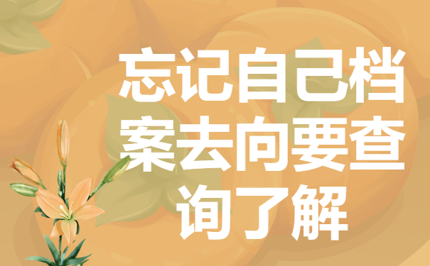 忘记自己档案在哪里怎么办？精准知道去向要查询！
