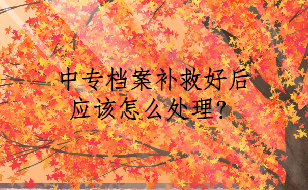 中专档案袋拆开了补救办法！