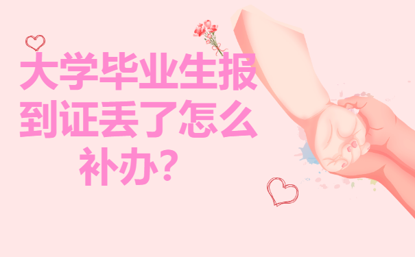 大学毕业生报到证丢了怎么补办？