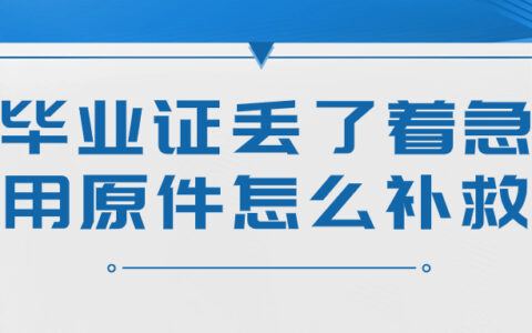毕业证丢了着急用原件怎么补救?