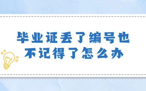 毕业证丢了编号也不记得了怎么办,怎么处理?
