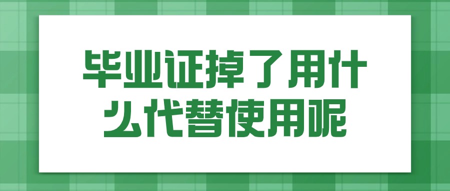 毕业证掉了用什么代替使用呢