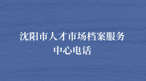 沈阳市人才市场档案服务中心电话
