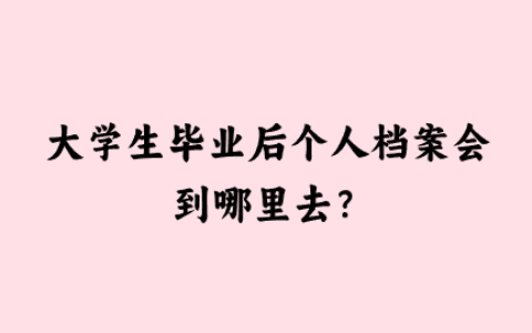 大学生毕业后个人档案会到哪里去?