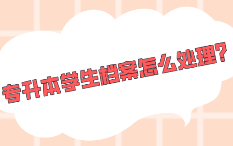 专升本学生档案怎么处理,不见了怎么办?