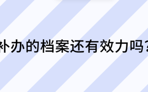 补办的档案可以进事业单位吗,还有效力吗?